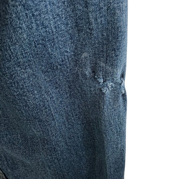 Levis Mens Jeans 505 Regular Fit Distressed Grunge 34x32 Measures 32x31 - Picture 5 of 8